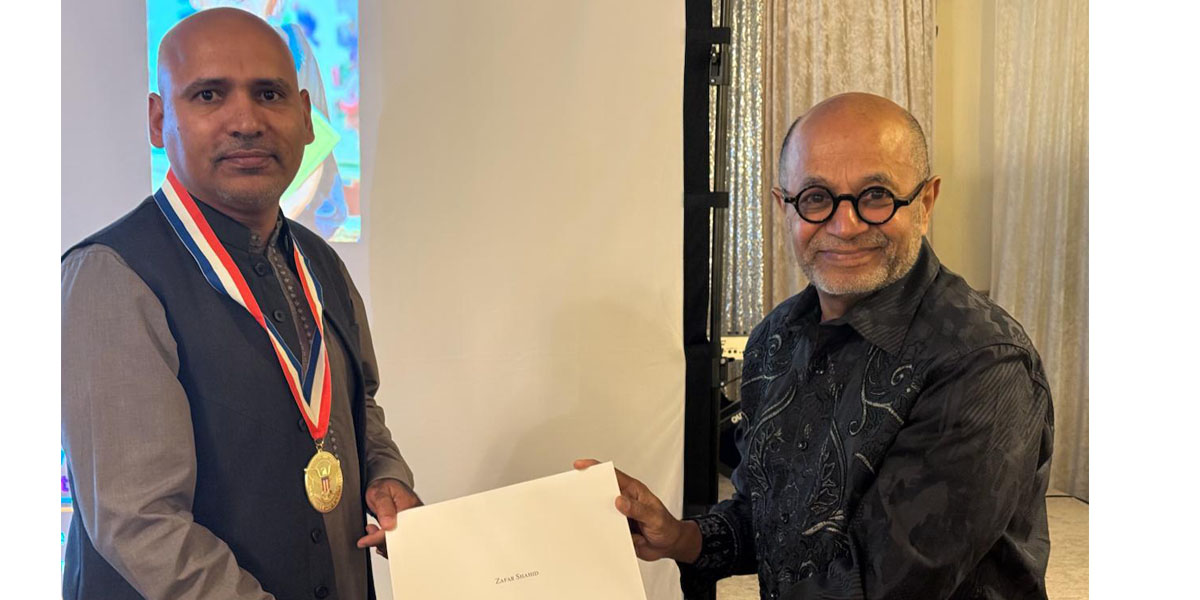 UET Alumnus Dr. Zafar Shahid Honored with U.S. Presidential Volunteer Service Award for Educational Excellence